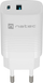 Karikues GaN Natec Ribera NUC-2140, 30W, 1x USB-A 1x USB-C, i bardhë