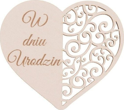 Dekor druri për ditëlindje Cresco, shkrim druri, set 5 copë, i bardhë