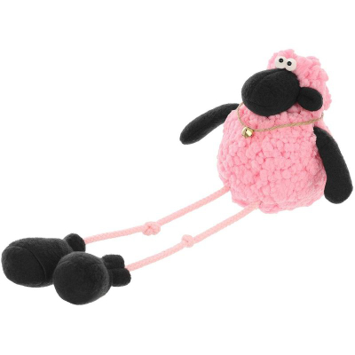 Figurë për zbukurim qengj Saska Gift Seated Lamb, pranverë Pashkë, 10cm 25cm, rozë