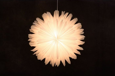 Yll dekorativ Finnlumor Paperstar Flower, 50 cm, bazë E14, i bardhë