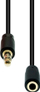 Kabllo audio ProXtend JAB-7755895, Jack 3.5mm mashkull femër, 0.5m, e zezë