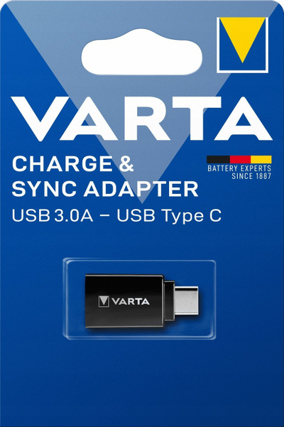 Adapter USB Varta, USB 3.0 në USB 3.1 Type C, i zi