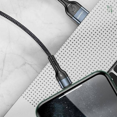 Kabllo Usams USB-A - microUSB, 1m, e zezë 