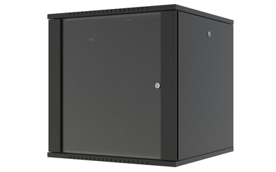 Kabinet rrjeti Lanview Quick Assembly 19" 12U, 600x600 mm, montim në mur, i zi