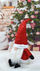 Figurë zbukurimi Saska Christmas Gnome Santa, 50 cm, me shkëlqim, e kuqe