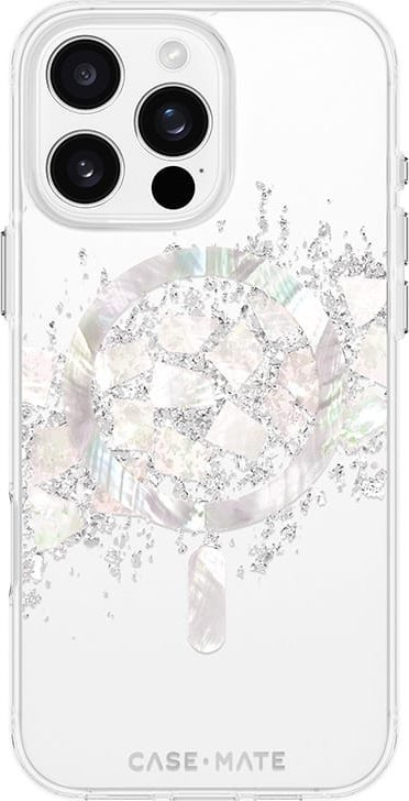 Kapak telefoni Case-Mate Touch of Pearl MagSafe për iPhone 16 Pro Max, transparent