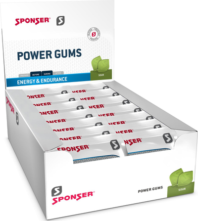 Енергетски карамели Sponser Power Gums Sour, 59g јаглехидрати, магнезиум, кисели