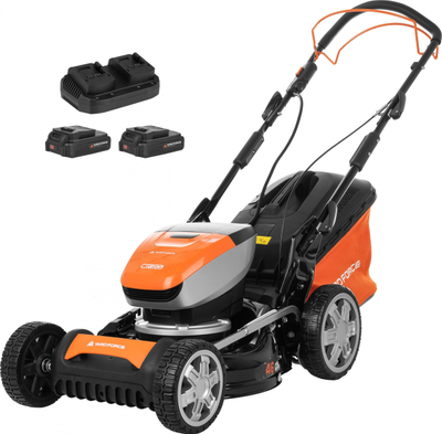 Kositëse bari me bateri Yard Force GR40, 46 cm, bateri 10Ah, portokalli e zezë