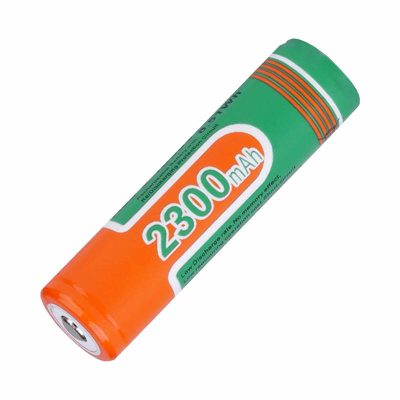 Bateri rikarikueshme Superfire 18650, 2300mAh, portokalli e gjelbër