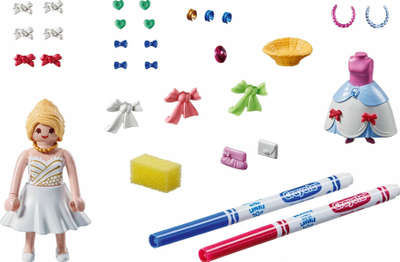 Set lodër Playmobil Color Fashion Show Designer, figurë me aksesorë, me lapsa ngjyrosës, shumëngjyrësh