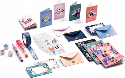 Set shkrimi për letra Djeco Cecile, 6+, shumëngjyrësh