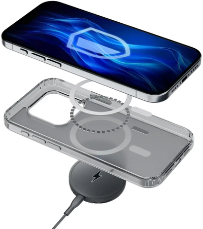 Maskë mbrojtëse 3MK Frosty MagCase për iPhone 17, përputhshme me MagSafe, e bardhë