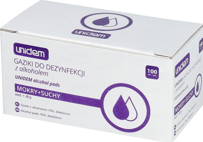 Peceta pastruese Unidem Mokry Suchy, 100 copë, 50 të lagura 50 të thata, të bardha