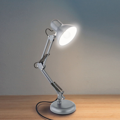 Llambë tavoline RealPower Retro Desk Lamp SL-70, LED, metal, argjendi