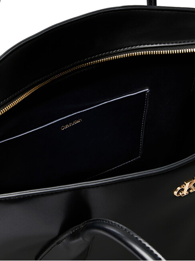 Çantë dore Calvin Klein Ck Medium Dome Tote LV04F3344G, 50x28x17.5cm, lëkurë artificiale, e zezë