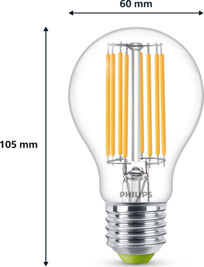Llampë LED Philips Classic A60, E27, 4W 840 lm, dritë e ngrohtë 3000K