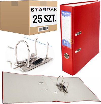 Dosje unazore Starpak Binder A4, shpinë 75mm, e kuqe