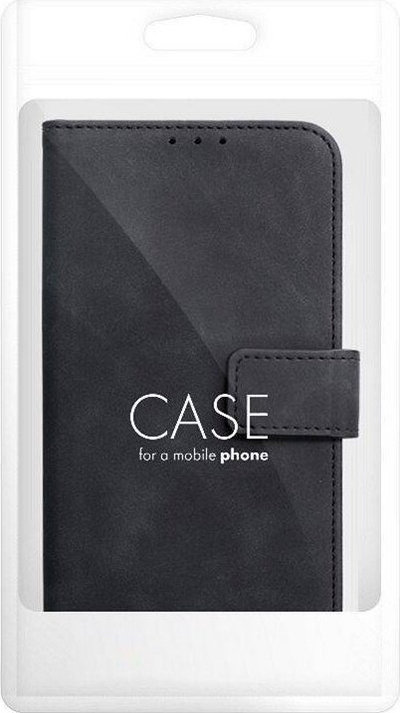 Këllëf libri Tender për Xiaomi Redmi Note 12S, lëkurë eco, me qëndrim, i zi