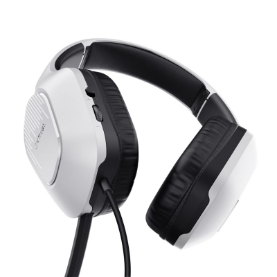 Kufje gaming Trust GXT415P Zirox, me kabllo, lidhje 3.5 mm, të bardha