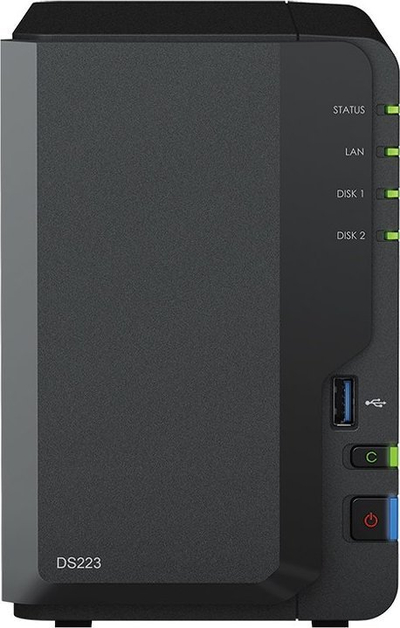 NAS Synology DiskStation DS223, 2 slote, 16TB, i zi