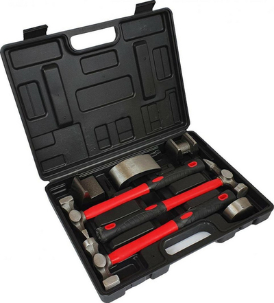 Set çekiçësh llamarine Silver EX11020, 7 copë, me kuti plastike, ngjyrë argjendtë