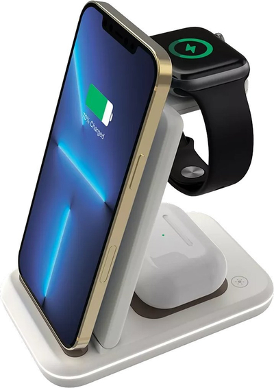 Stacion karikimi wireless Canyon WS 304 Cosmic Latte, 3 në 1, karikim i shpejtë, bezhë
