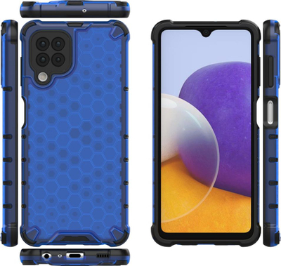 Mbulesë telefoni Hurtel Honeycomb, Samsung Galaxy A22 4G, xhel TPU, blu