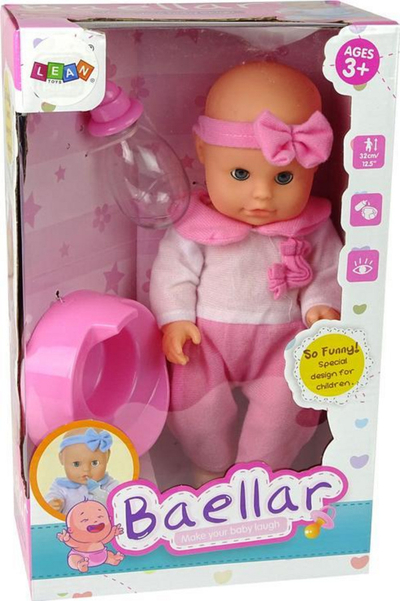 Kukull për fëmijë Import Leantoys Pajamas, rozë, 30 cm