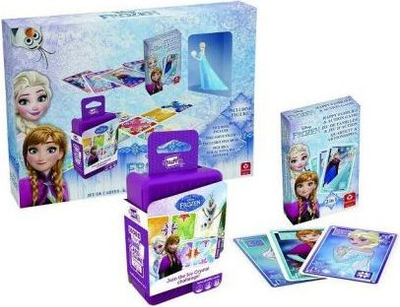 Set dhurate Frozen Shuffle Giftbox, kukull Elsa 10 cm, 2 lojëra letra, shumëngjyrësh