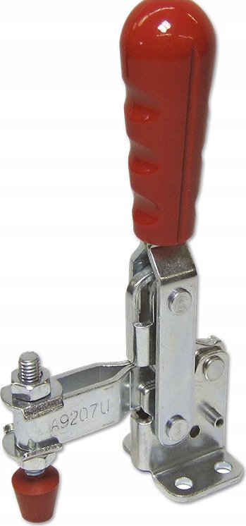 Kapëse vertikale Piher Quick Toggle Clamp 201U M5, metal, dorezë e kuqe