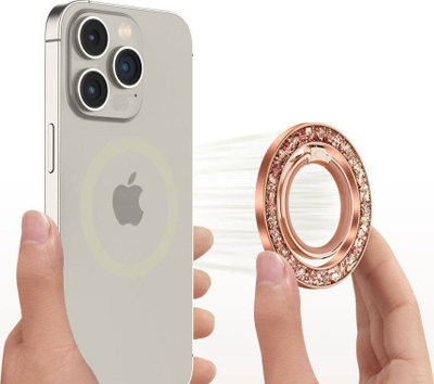 Mbajtëse magnetike telefoni Tech-Protect MMR200 MagSafe, unazë gishti, rose gold