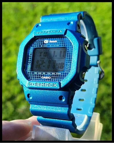 Orë dore për meshkuj Casio G-Shock G-Bluetooth GB 5600B-2, e kaltër