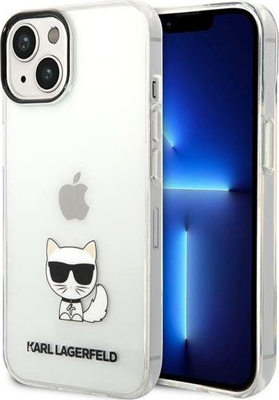 Mbulesë telefoni Karl Lagerfeld KLHCP14MCTTR, për iPhone 14 Plus, hardcase, transparente Choupette Body
