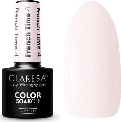 Llak gjeli hibrid Claresa French Time 4, 5 g, nude natyral