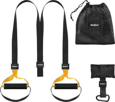 Shirit stërvitjeje Rebel Active TRX P3-1, rezistencë e rregullueshme, i zi
