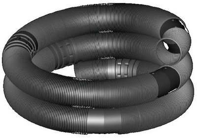 Tub fleksibël ALMEVA FX PPRF38, DN80, 30m, i zi