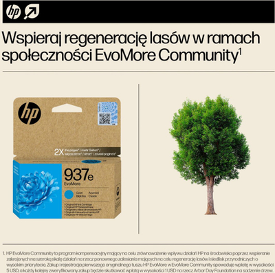 Ngjyrë printeri HP 937e EvoMore, e kaltër