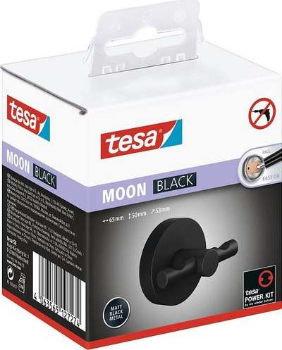 Grepa muri Tesa Moon 40564, 2 grepa, metal, e zezë mat