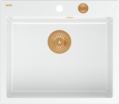 Кујнски мијалник QUADRON MORGAN 110, гранит, 57x50 cm, бела бакар