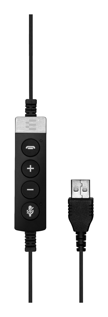 Еднострана слушалка Sennheiser SC 230 MS II, USB, со микрофон со поништување на шум, црна