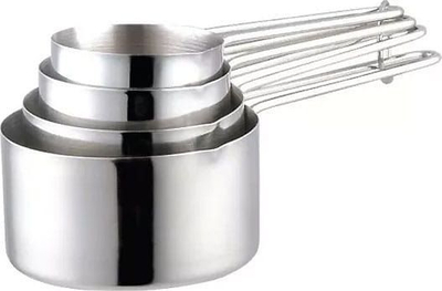 Gota matëse kuzhine KingHoff KH-1494, set 4 copë, çelik inox, argjendta