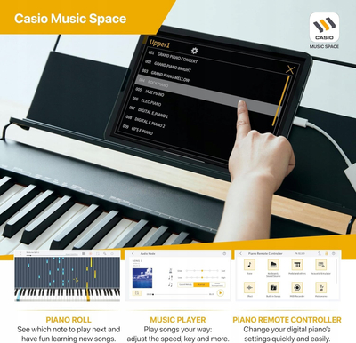 Piano dixhitale Casio CDP S110, 88 taste, USB, e zezë