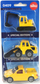 Set lodrash ndërtimi Siku 0409, 3 modele makinash, metal plastike, e verdhë