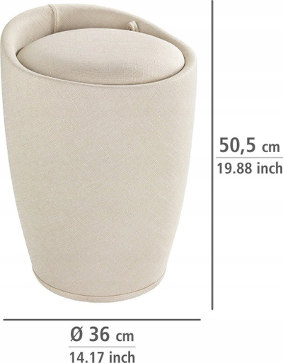 Kosh rrobash Wenko 22834100, 20L, me kapak, gri