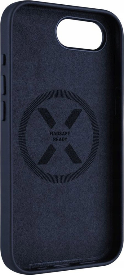 Футрола за телефон FIXED MagLeather за iPhone 16e 5G, MagSafe, сина