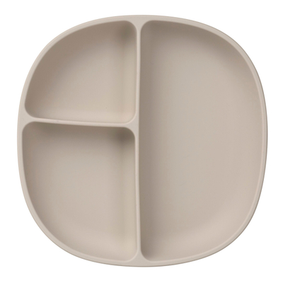 Pjatë silikoni për fëmijë b.box Silicone Plate Lid Blush, me ndarje, rozë blush