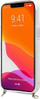 Mbulesë telefoni Guess GUHCP13SKC4GBGO për iPhone 13 mini, hardcase transparente, me rrip kafe dhe zinxhir ari
