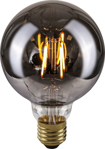 Llampë dekorative Italux G95 LED, 4W, E27 2200K, xham i tymsum