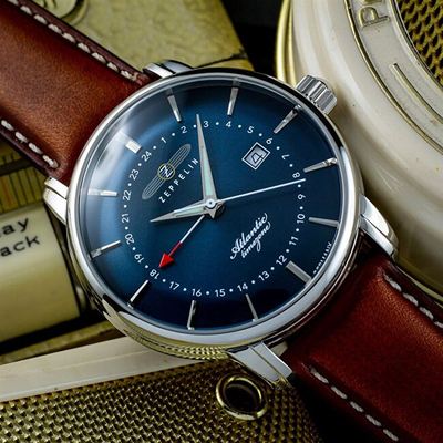 Orë dore Zeppelin Atlantic Quartz GMT 8442-3