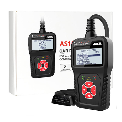 Skaner diagnostikues OBD2 Ancel AS100, lexim dhe fshirje gabimesh, ekran LCD, i zi